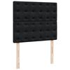 vidaXL Κρεβάτι Boxspring με Στρώμα Μαύρο 120 x 200 εκ. Βελούδινο