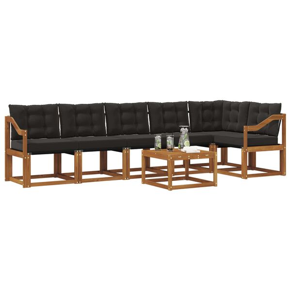 vidaXL &Sigma;&epsilon;&iota;&rho;ά &Kappa;&alpha;&nu;&alpha;&pi;έ &Epsilon;&xi;&omega;&tau;&epsilon;&rho;&iota;&kappa;&omicron;ύ &mu;&epsilon; &mu;&alpha;&xi;&iota;&lambda;ά&rho;&iota; 7 pcs &Phi;&upsilon;&sigma;&iota;&kappa;ό &kappa;&alpha;&iota; &Mu;&alpha;ύ&rho;&omicron;