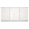 vidaXL Μπουφές με Συρτάρια Λευκός 111x34x60 εκ. από Μασίφ Ξύλο Πεύκου