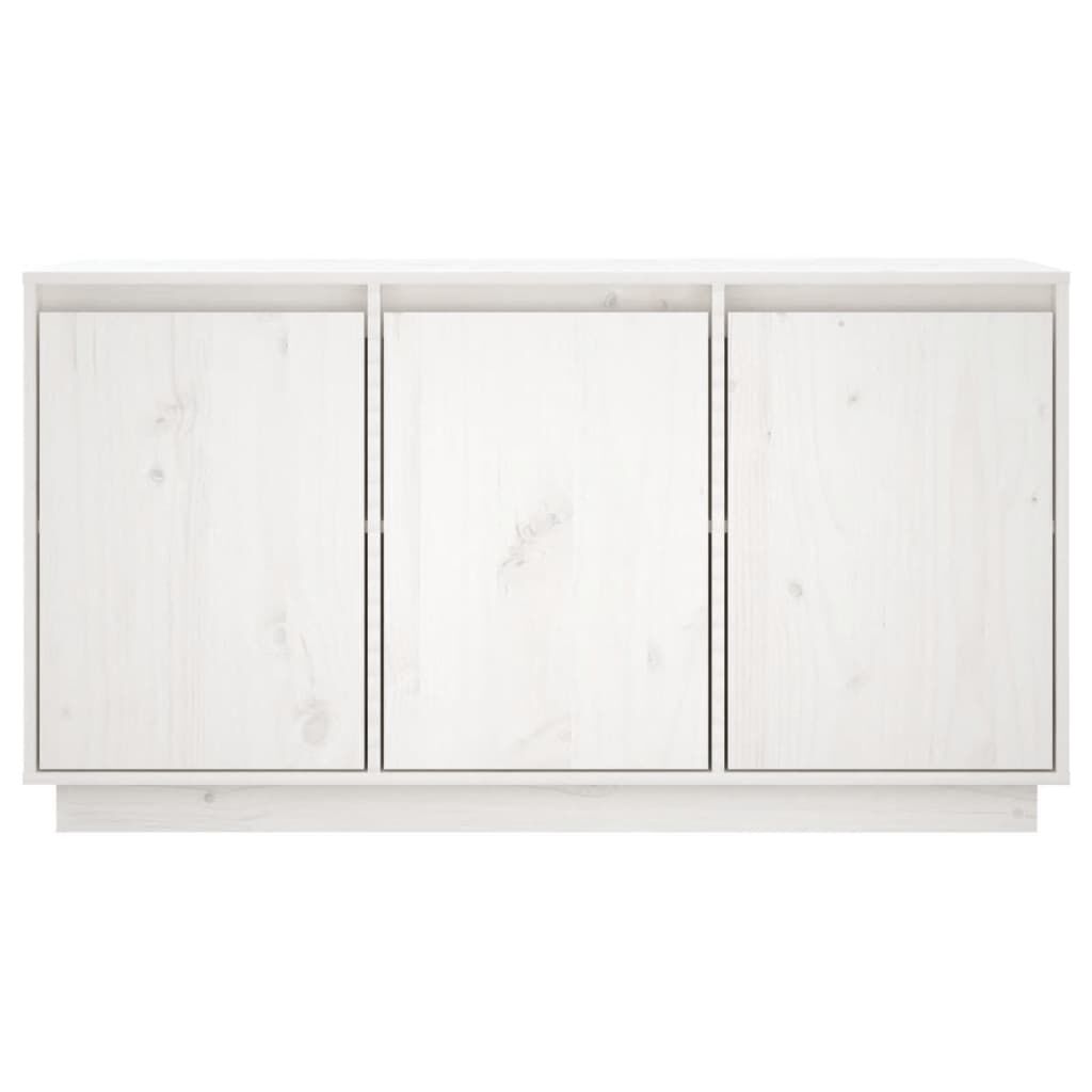 vidaXL Μπουφές με Συρτάρια Λευκός 111x34x60 εκ. από Μασίφ Ξύλο Πεύκου