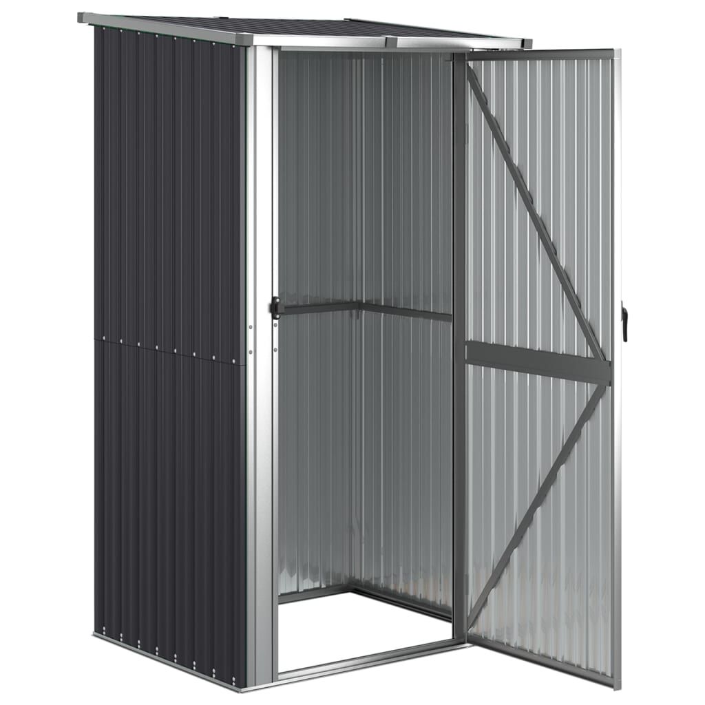 vidaXL Αποθήκη Κήπου Ανθρακί 118,5x97x209,5 εκ. Γαλβανισμένο Ατσάλι