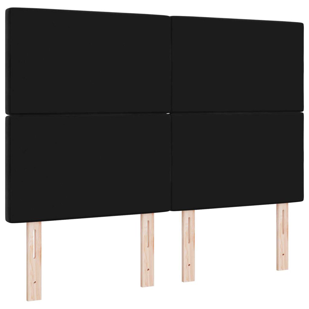 vidaXL LED Κεφαλάρι Μαύρο 72 cm σε Βελούδο