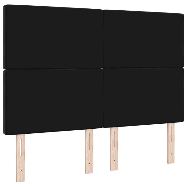 vidaXL LED Κεφαλάρι Μαύρο 72 cm σε Βελούδο