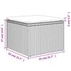 vidaXL Υποπόδιο Κήπου Μπεζ 55x55x37 εκ. Συνθετικό Ρατάν με Μαξιλάρι