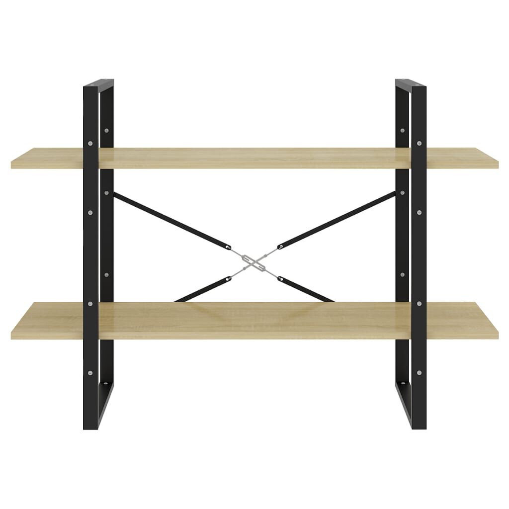 vidaXL Βιβλιοθήκη με 2 Ράφια Sonoma Δρυς 100 x 30 x 70 εκ. Επεξ. Ξύλο