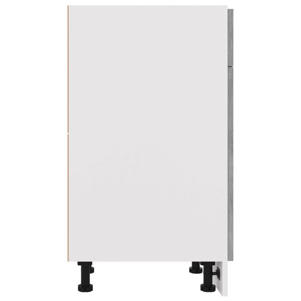 vidaXL Ντουλάπι με Συρτάρι Γκρι Σκυροδέματος 40x46x81,5 εκ Επεξ. Ξύλο