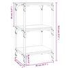 vidaXL Βιβλιοθήκη Καφέ Δρυς 40x33x70,5 εκ. Επεξεργασμένο Ξύλο & Ατσάλι
