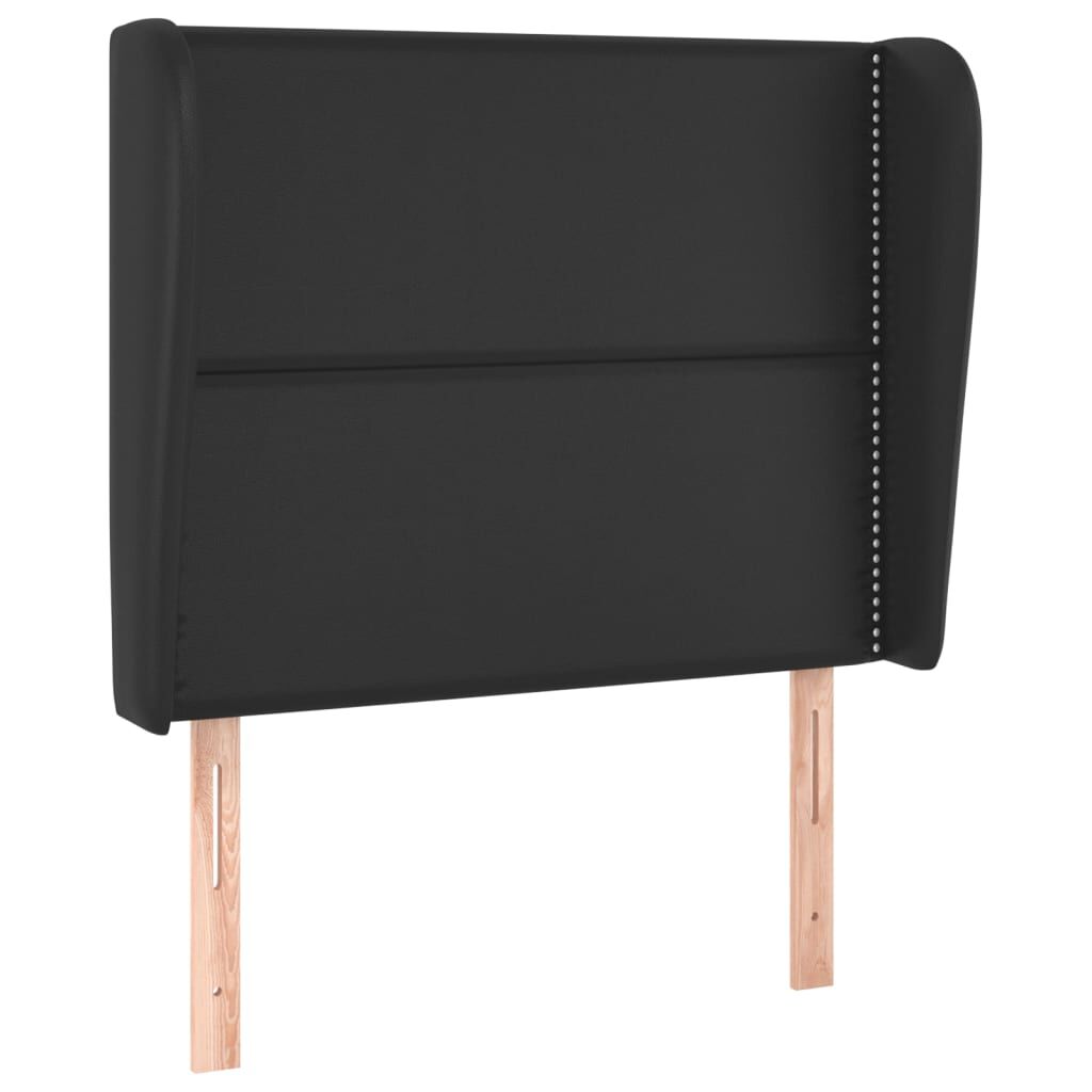 vidaXL Κεφαλάρι με Πτερύγια Μαύρο 83x23x118/128 εκ. Συνθετικό Δέρμα
