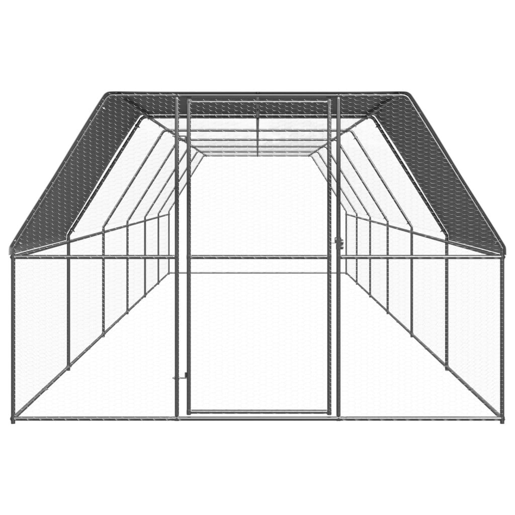 vidaXL Κοτέτσι - Κλουβί Εξωτ. Χώρου 3x12x2 μ. από Γαλβανισμένο Χάλυβα
