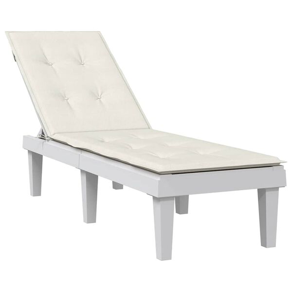 vidaXL Μαξιλάρι Σεζλόνγκ Κρεμ (75+105) x 50 x 4 εκ. Υφασμάτινη