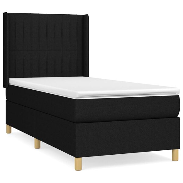 vidaXL &Kappa;&rho;&epsilon;&beta;ά&tau;&iota; Boxspring &mu;&epsilon; &Sigma;&tau;&rho;ώ&mu;&alpha; &Mu;&alpha;ύ&rho;&omicron; 90x190 &epsilon;&kappa;.&Upsilon;&phi;&alpha;&sigma;&mu;ά&tau;&iota;&nu;&omicron;