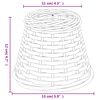 vidaXL Καπέλο Φωτιστικού Λευκό Ø15x12 εκ. από Wicker