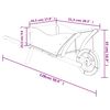 vidaXL Ζαρντινιέρα Καρότσι 128 x 45,5 x 43 εκ. από Μασίφ ξύλο Ελάτης