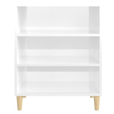 vidaXL Ραφιέρα Γυαλιστερό Λευκό 57 x 35 x 70 εκ. από Μοριοσανίδα