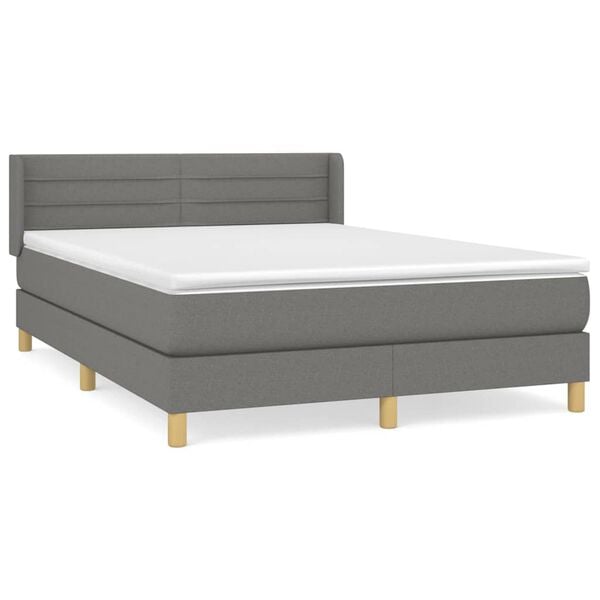 vidaXL &Kappa;&rho;&epsilon;&beta;ά&tau;&iota; Boxspring &mu;&epsilon; &Sigma;&tau;&rho;ώ&mu;&alpha; &Sigma;&kappa;&omicron;ύ&rho;&omicron; &Gamma;&kappa;&rho;&iota; 140x200 &epsilon;&kappa; &Upsilon;&phi;&alpha;&sigma;&mu;ά&tau;&iota;&nu;&omicron;