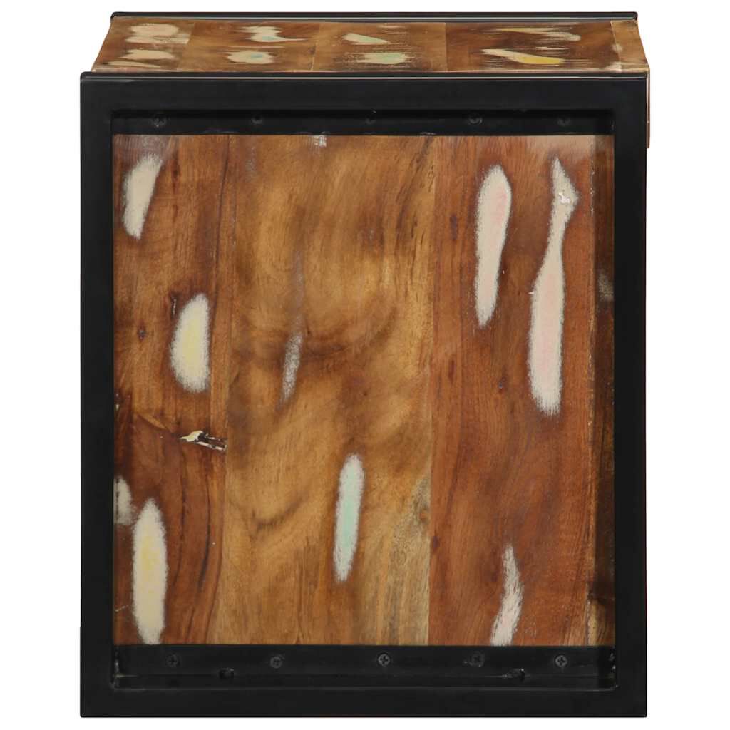 vidaXL Κομοδίνο Πολύχρωμο 40x35x40 cm Στερεό ξύλο αναγεννημένο