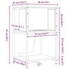 vidaXL Κομοδίνο Sonoma Δρυς 38 x 31 x 61 εκ Επεξεργασμένο ξύλο