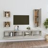 vidaXL Σετ Επίπλων Τηλεόρασης 5 Τεμαχίων Γκρι Σκυρ. Επεξεργασμένο Ξύλο