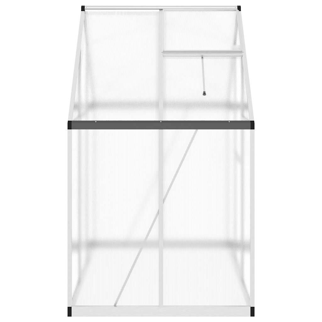 vidaXL Θερμοκήπιο με Πλαίσιο Βάσης Ασημί 169x114x195 εκ. Αλουμίνιο