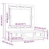 vidaXL Έπιπλο Καθρέπτη με LED Καπνιστή Δρυς 60x31,5x62 εκ.