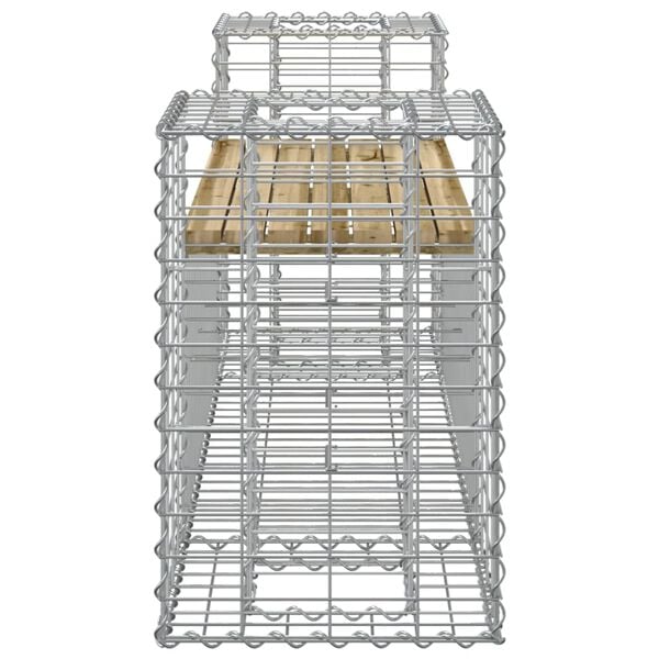 vidaXL Παγκάκι Κήπου Συρματοκιβώτιο 183x41x60,5 εκ. Εμποτ. Ξύλο Πεύκου