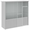 vidaXL Κλουβί Πουλιών Γκρι 215 x 78 x 200 εκ. από Γαλβανισμένο Χάλυβα