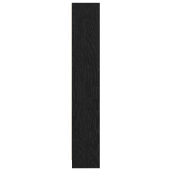 vidaXL Μαύρη Βιβλιοθήκη - 60 x 24 x 143 εκ. - Φτιαγμένη από Μηχανικά Ξύλα
