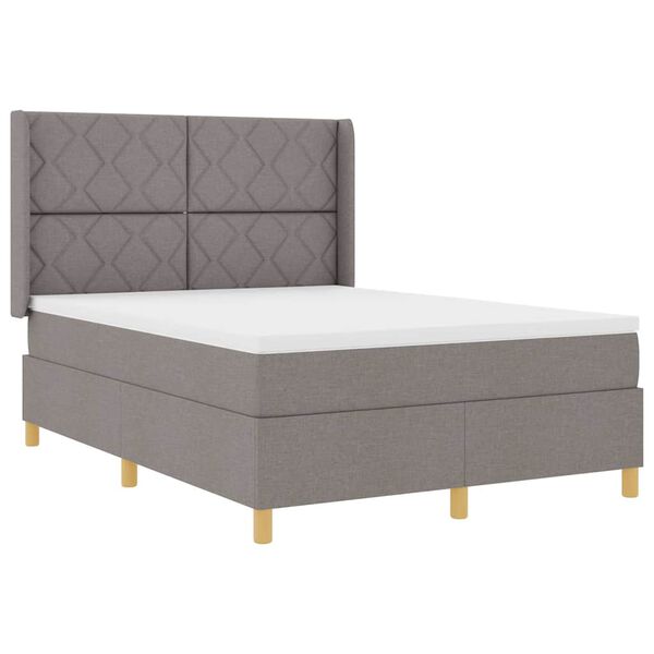 vidaXL &Kappa;&rho;&epsilon;&beta;ά&tau;&iota; &mu;&epsilon; &epsilon;&lambda;&alpha;&tau;ή&rho;&iota;&alpha; &mu;&epsilon; &sigma;&tau;&rho;ώ&mu;&alpha; Taupe 160 x 200 cm ύ&phi;&alpha;&sigma;&mu;&alpha;