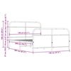 vidaXL Σκελετός Κρεβ. Χωρίς Στρώμα Sonoma Δρυς 140x200 εκ. Μεταλλικό