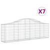 vidaXL Συρματοκιβώτια Τοξωτά 7 τεμ. 200x30x60/80 εκ. Γαλβαν. Ατσάλι