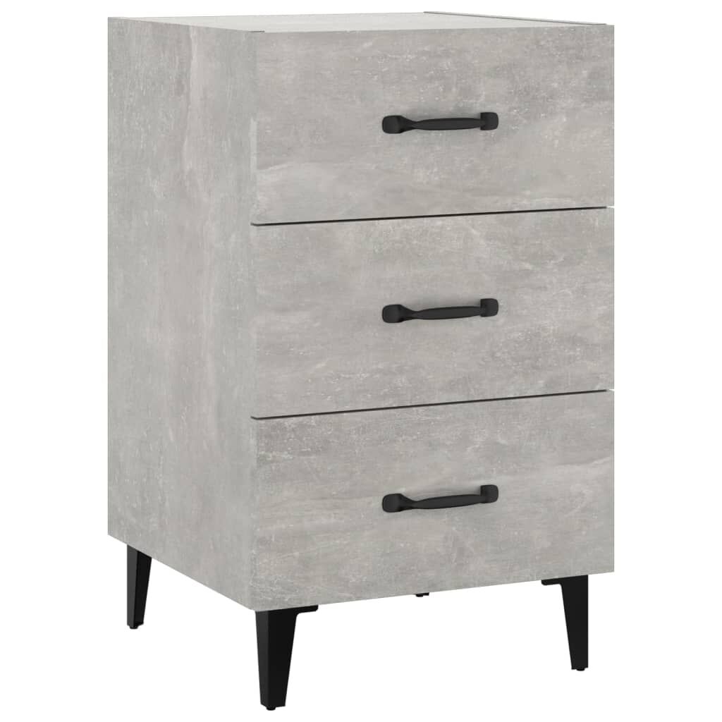 vidaXL Κομοδίνο Γκρι Σκυροδέματος 40x40x66 εκ. από Επεξεργασμένο Ξύλο