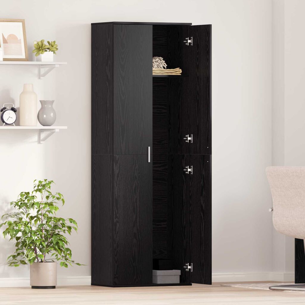 vidaXL Ντουλάπι Μαύρου Δρύος 60x35x180 cm Επεξεργασμένο Ξύλο