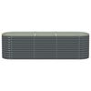 vidaXL Ζαρντινιέρα Υπερυψωμένη Γκρι 320x80x81 εκ. Γαλβανισμ. Χάλυβας