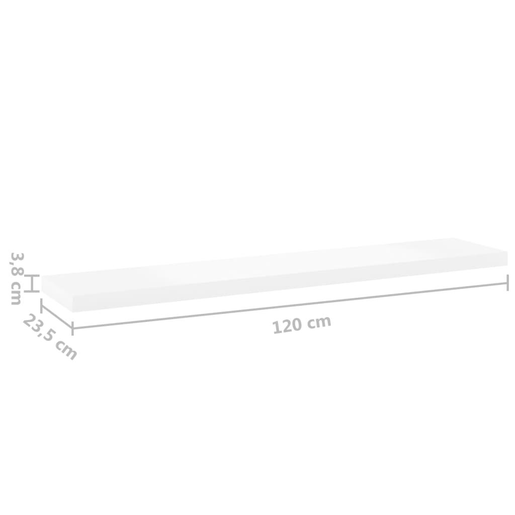 vidaXL Ράφι Τοίχου Δρυς/Λευκό 120x23,5x3,8 εκ. MDF