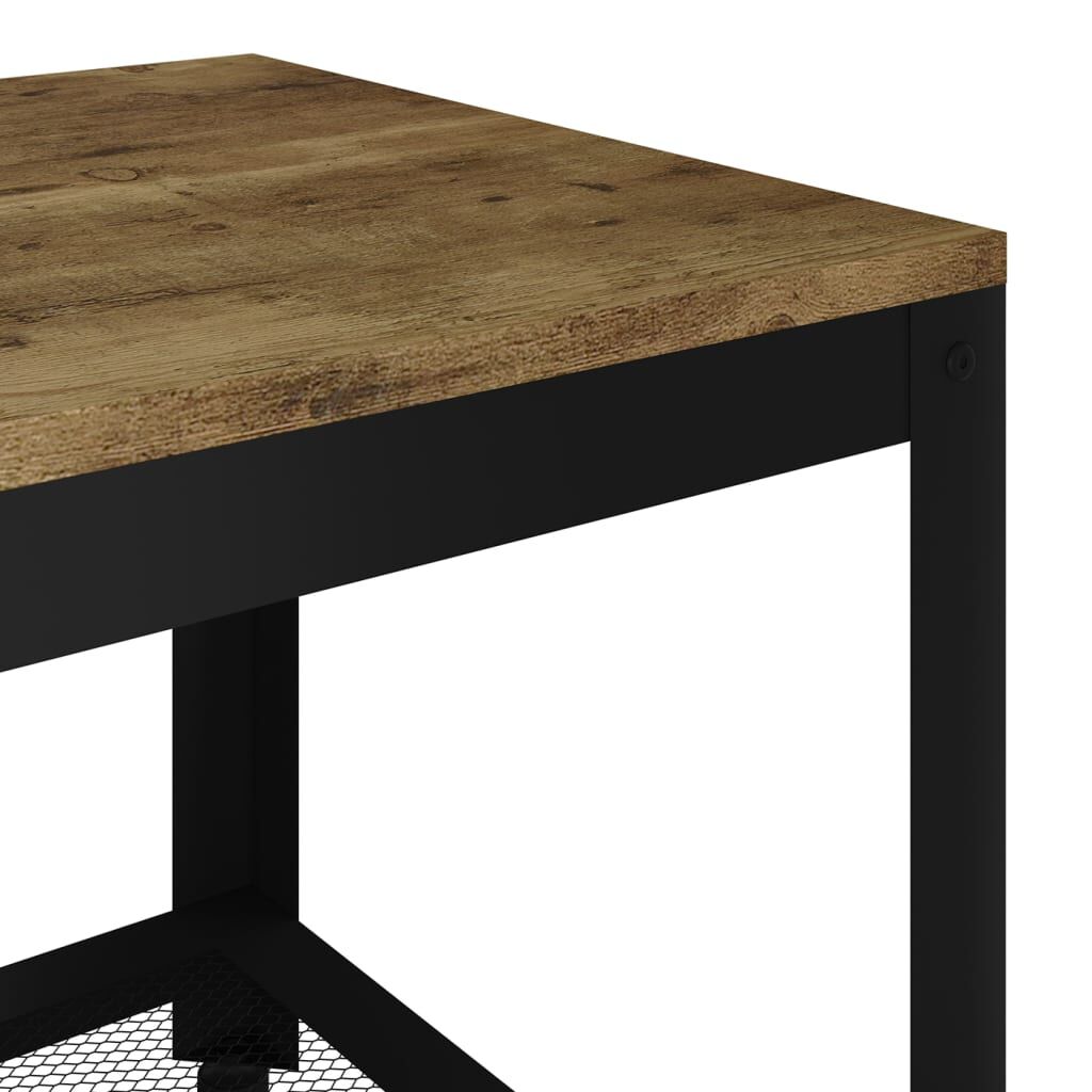 vidaXL Τραπεζάκι Σαλονιού Σκ. Καφέ/Μαύρο 90x45x45 εκ. από MDF/Σίδερο