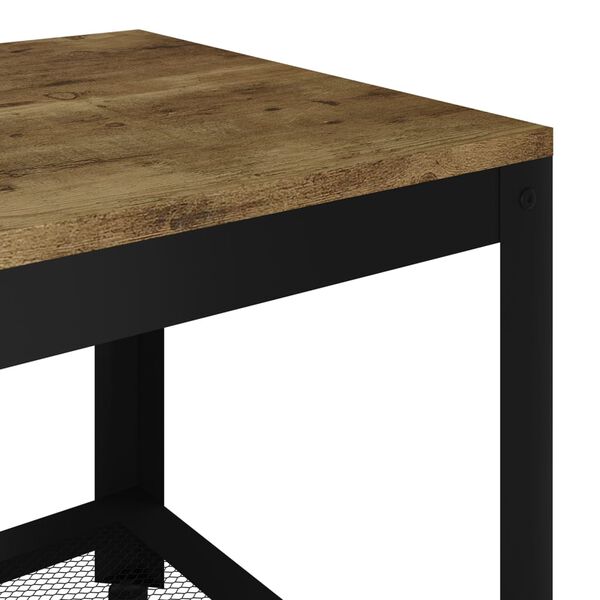 vidaXL Τραπεζάκι Σαλονιού Σκ. Καφέ/Μαύρο 90x45x45 εκ. από MDF/Σίδερο