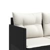 vidaXL Σετ Καναπέ Κήπου 5 Τεμαχίων Μαύρο Συνθετικό Ρατάν με Μαξιλάρια