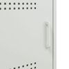 vidaXL Κομοδίνο Λευκό 36x39x50,5 εκ. από Χάλυβα