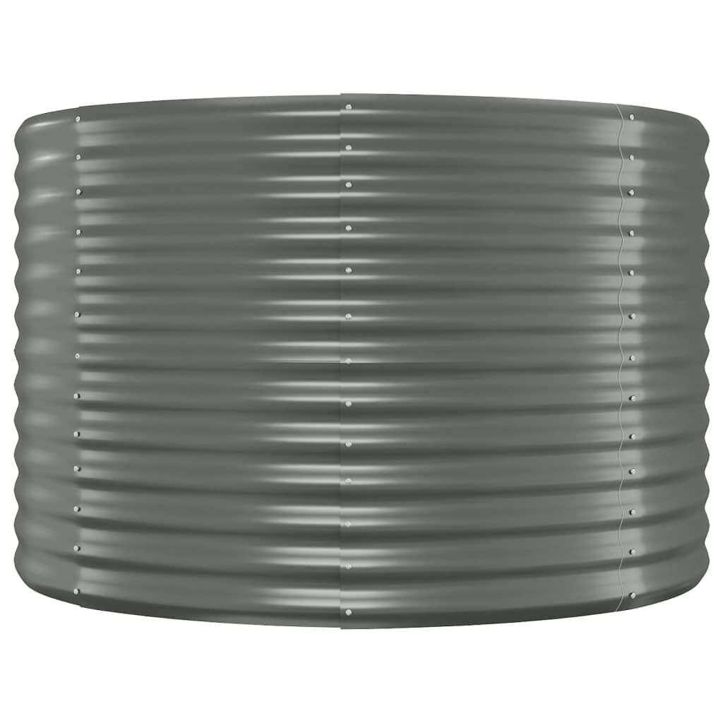vidaXL Ζαρντινιέρα Γκρι 100x100x68 εκ. Ατσάλι με Ηλεκτρ. Βαφή Πούδρας