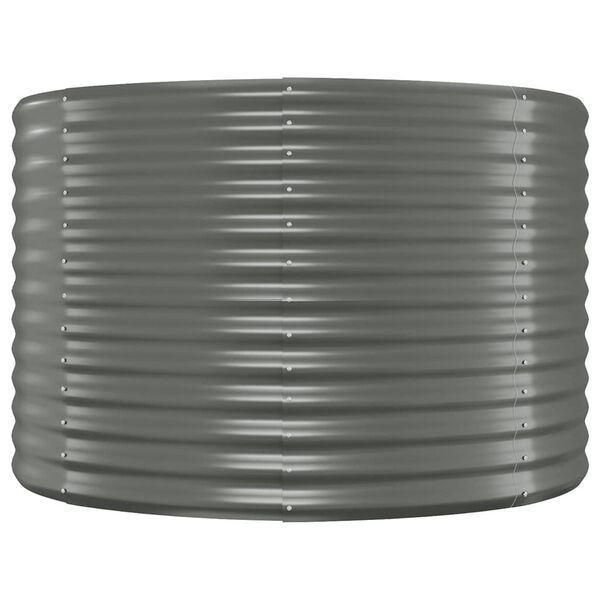 vidaXL Ζαρντινιέρα Γκρι 100x100x68 εκ. Ατσάλι με Ηλεκτρ. Βαφή Πούδρας