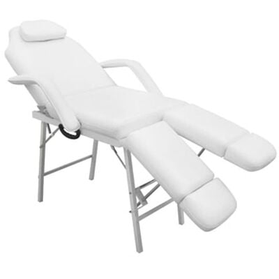 Καρέκλα Θεραπείας Ρυθμιζόμενη Πλάτη & Διπλό Υποπόδιο Λευκή