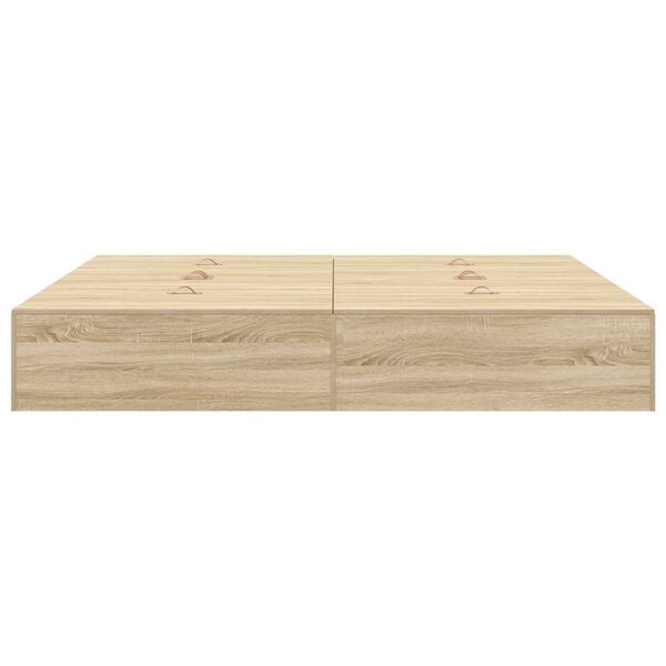 Κρεβάτι αποθήκευσης vidaXL από Sonoma Oak 200x200 εκ.