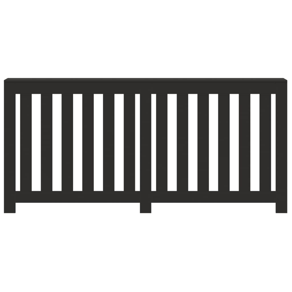 vidaXL Κάλυμμα Καλοριφέρ Μαύρο 175x20x82 εκ. από Επεξεργασμένο Ξύλο