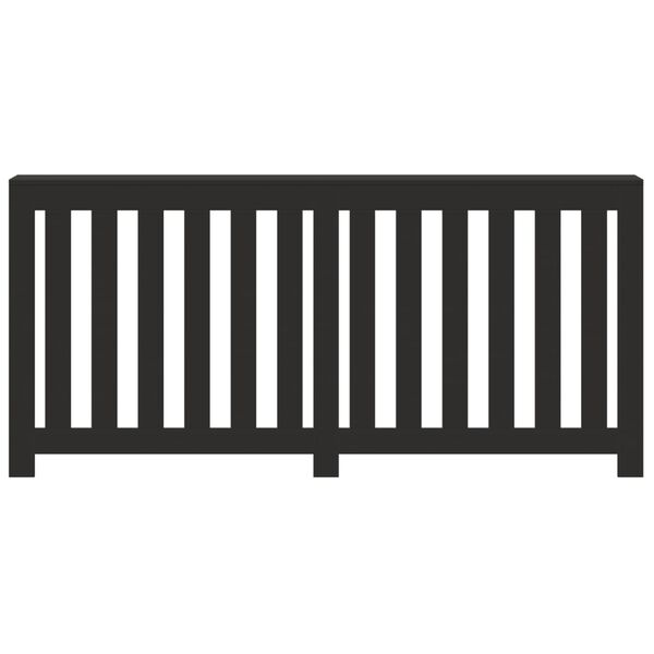vidaXL Κάλυμμα Καλοριφέρ Μαύρο 175x20x82 εκ. από Επεξεργασμένο Ξύλο