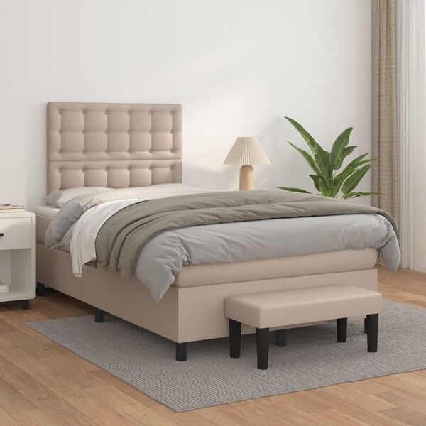 vidaXL &Kappa;&rho;&epsilon;&beta;ά&tau;&iota; Boxspring &mu;&epsilon; &Sigma;&tau;&rho;ώ&mu;&alpha; &Kappa;&alpha;&pi;&omicron;&upsilon;&tau;&sigma;ί&nu;&omicron; 120x200&epsilon;&kappa;.&alpha;&pi;ό &Sigma;&upsilon;&nu;&theta;.&Delta;έ&rho;&mu;&alpha;