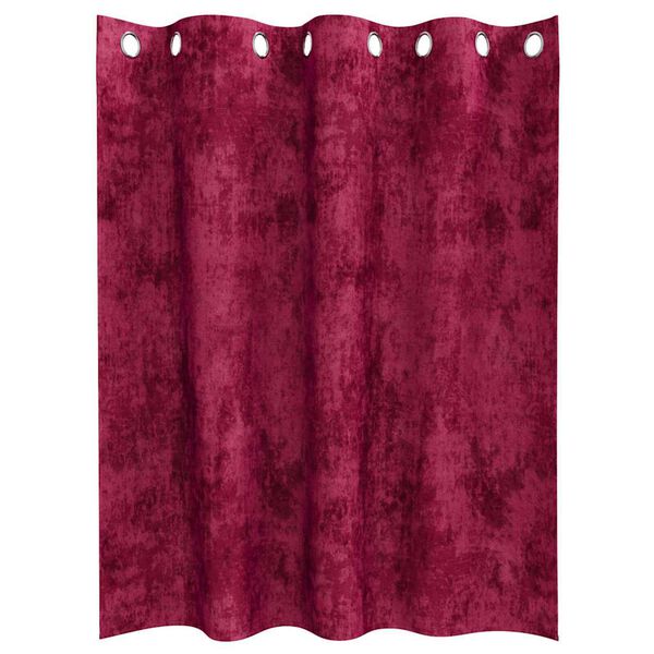 vidaXL Κουρτίνα με κουρτίνες 2 pcs Μπορντό 140 x 140 cm Βελούδο