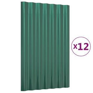 vidaXL &Pi;ά&nu;&epsilon;&lambda; &Omicron;&rho;&omicron;&phi;ή&sigmaf; 12 &tau;&epsilon;&mu;. &Pi;&rho;ά&sigma;&iota;&nu;&alpha; 60x36 &epsilon;&kappa;. &Gamma;&alpha;&lambda;&beta;&alpha;&nu;&iota;&sigma;&mu;έ&nu;&omicron;&sigmaf; &chi;ά&lambda;&upsilon;&beta;&alpha;&sigmaf;