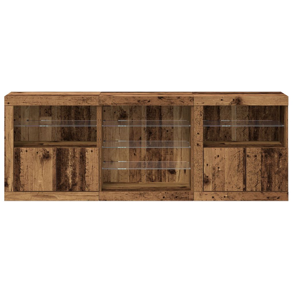 vidaXL Πλαϊνό γραφείο Παλαιό ξύλο 181.5 x 37 x 67 εκ.