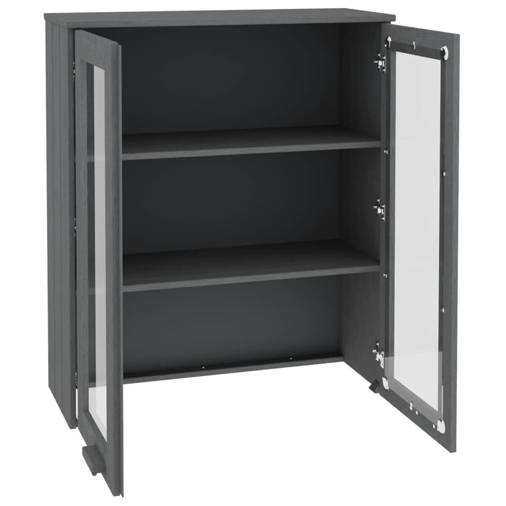 vidaXL Πάνω Μέρος Ντουλαπιού HAMAR Γκρι 85x35x100 εκ. Μασίφ Πεύκο