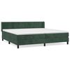 vidaXL Κρεβάτι Boxspring με Στρώμα Σκούρο Πράσινο 200x200εκ. Βελούδινο